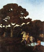 Emile-Rene Menard The Golden Age(left Panel) oil painting on canvas